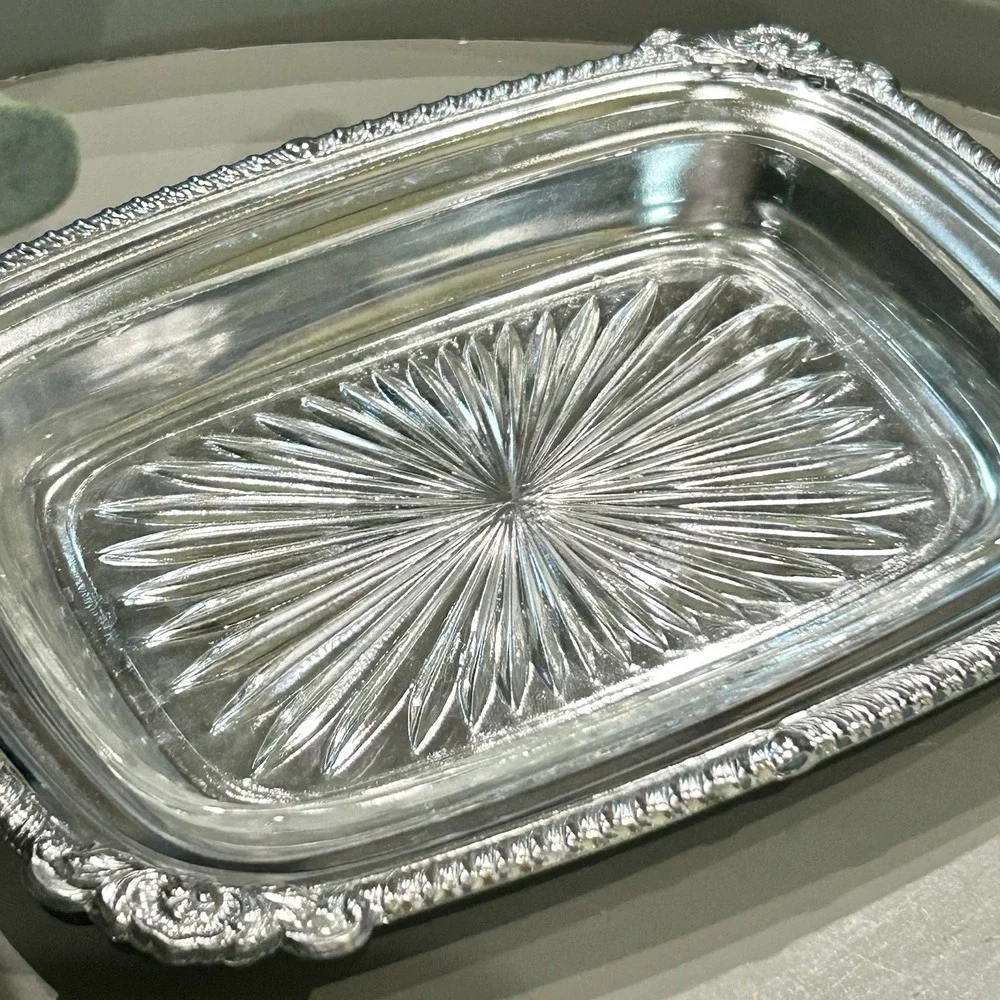 Vintage Shelton-Ware Hollywood Regency Silver Cocktail Appetizer Relish Tray USA